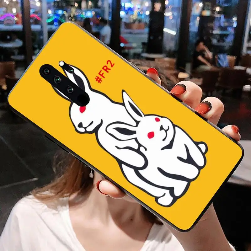 Силиконовый черный чехол для телефона Redmi Note 9 8 8T 8A 7 6 6A Go Pro Max K20 K30 с кроликами из