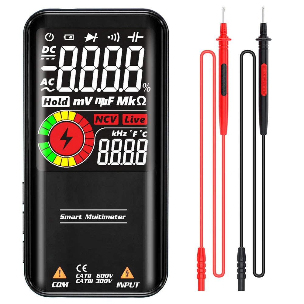 

Ручной цифровой мультиметр BSIDE 3,5 дюйма S10, 9999 отсчетов, интеллектуальный тестер напряжения постоянного и переменного тока, конденсатор темп...