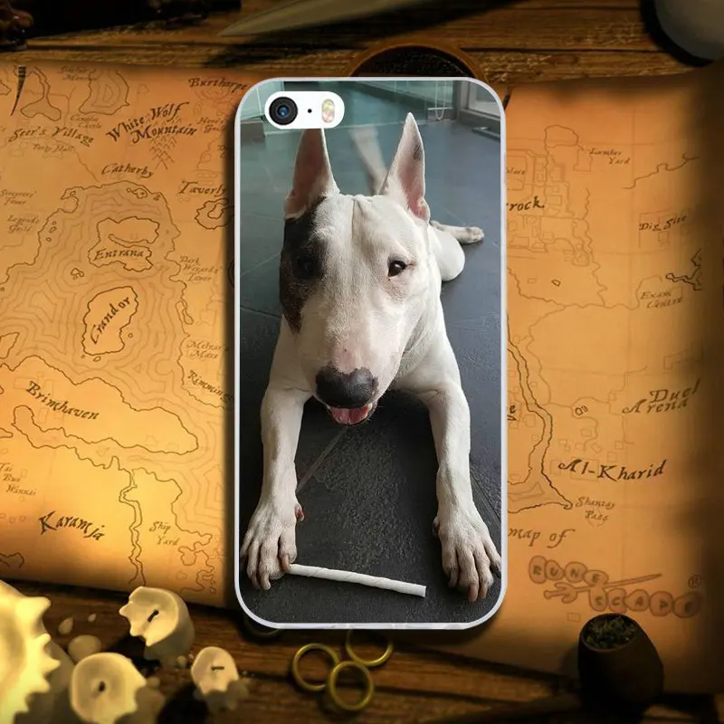 Image 1 Мягкие силиконовые чехлы из ТПУ для телефонов iPhone 6, 6 S, 8 Plus, 6S Plus, 7 Plus, 4, 4S, 5, 5S, SE, 5C, X, XR, XS Max, счастливые щенки бультерьера - Цвет: Image 1