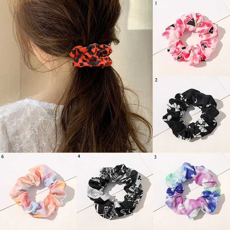 1 шт. резинка для волос с радужной треугольной окраской винтажная Женская