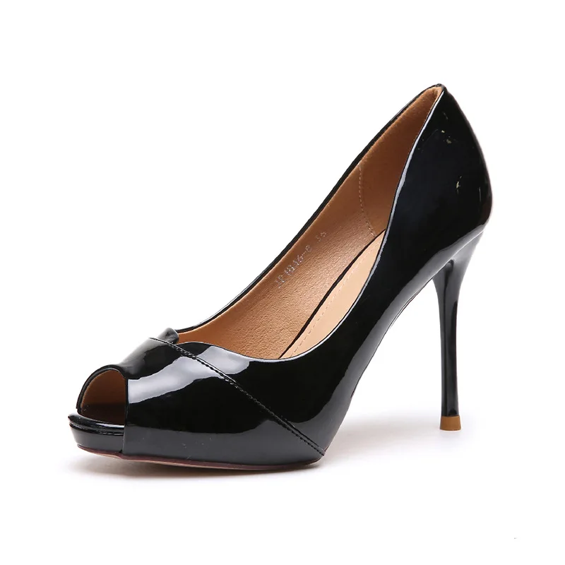 

New Spring Women Fashion Office shoes woman high heels 8cm elegant Shallow Mouth Shoes Peep toe lady Party wedding pumps