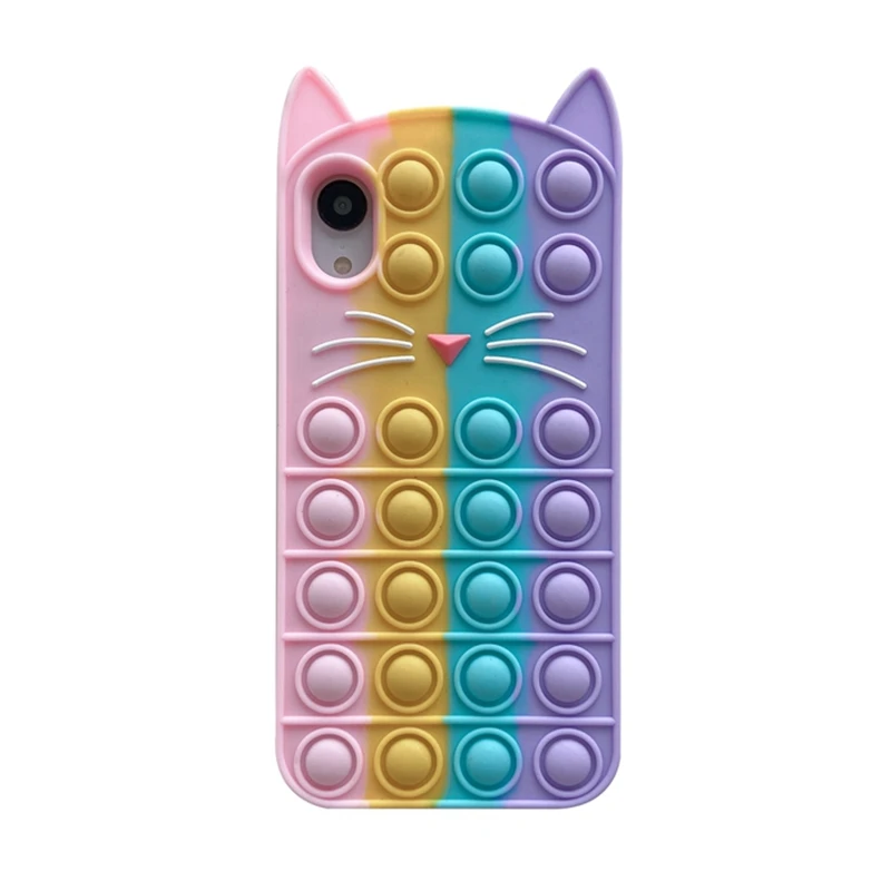 Cute Case For iPhone 5 5S 6 6S 7 8 Plus 8Plus 7Plus X XS Cover Silicone 3D Unicorn Horse Rabbit Bear Cat Cartoon Soft Phone Bag