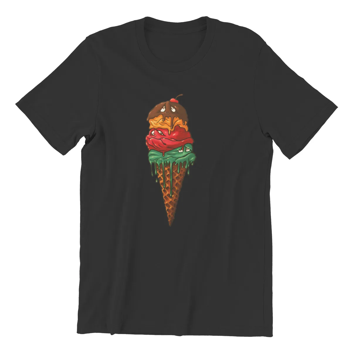 

''Melting away'' Black Retro Export quality to USA Tees 56745