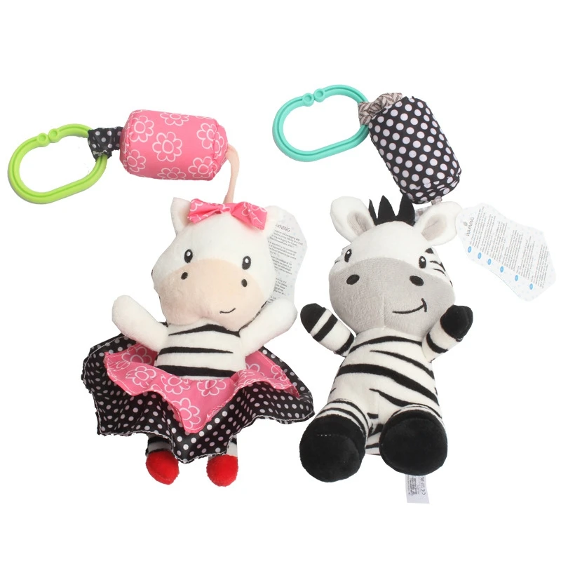 

Комплект из 2 предметов, детские игрушки, носки с мультипликационной зеброй для мобильного тканевая игрушка, малоенькая прогулочная коляск...