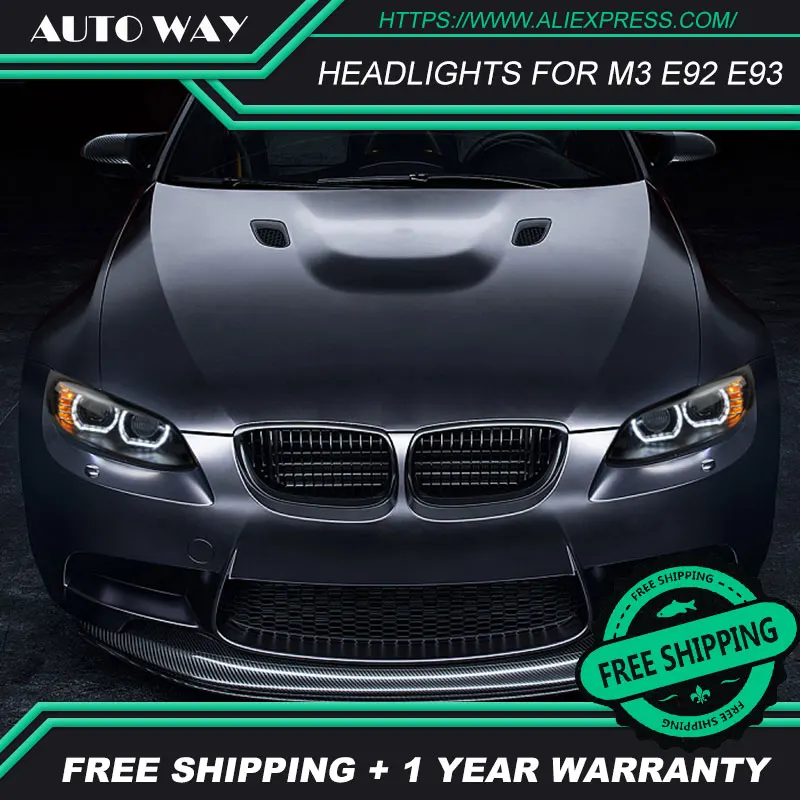 Стайлинга автомобилей чехол для BMW M3 E92 E93 головной светильник s 2006 2012 светодиодный