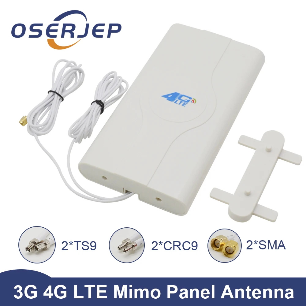 Панельная Антенна 800-2700 МГц 2 * 44dbi 3g 4g Lte мобильная антенна SMA/2 CRC9/2 TS9 усилитель с