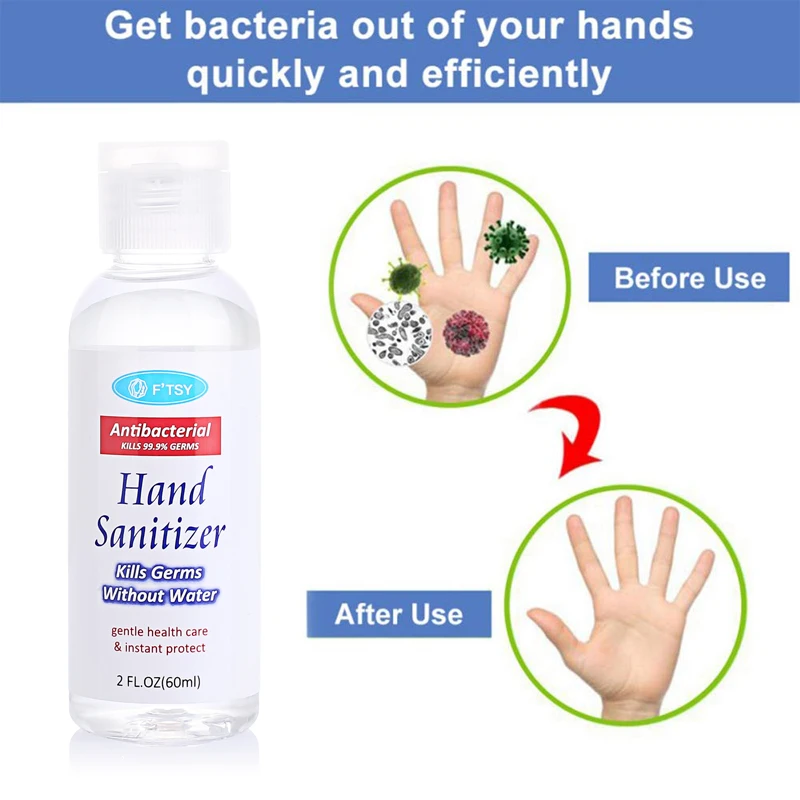 60 мл портативный Дезинфицирующий Гель для рук антибактериальный жидкий