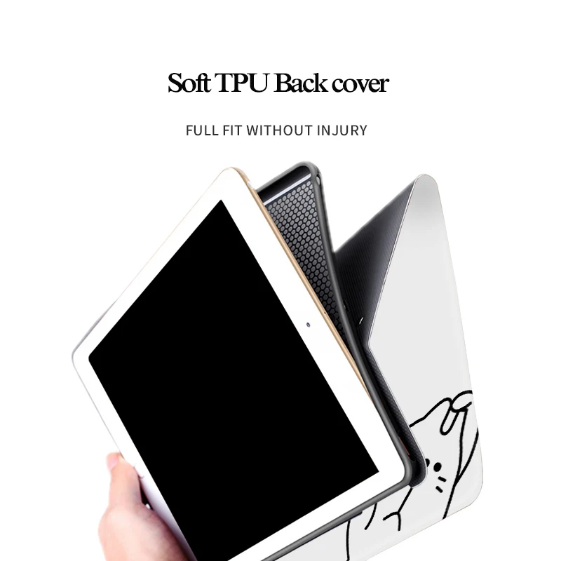 Корейский Чехол книжка с котом для iPad Air3 Air2 Pro 9 7 10 5 11 2 12 2019 Mini 3 4 чехол планшета ipad