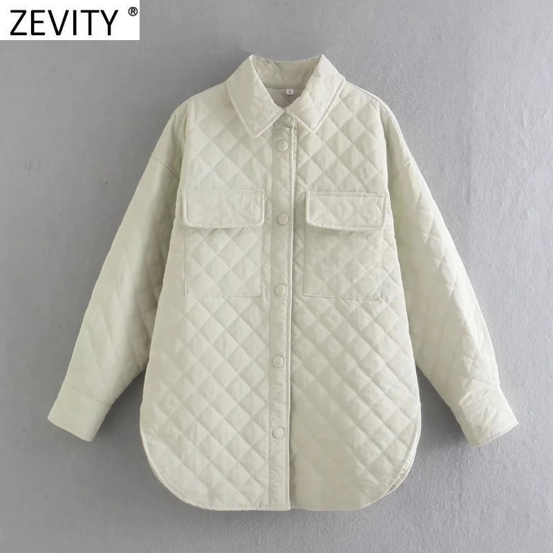 

Zevity Женская модная однобортная тонкая хлопковая рубашка, пальто, женская Повседневная Верхняя одежда с двумя карманами и разрезом, шикарна...