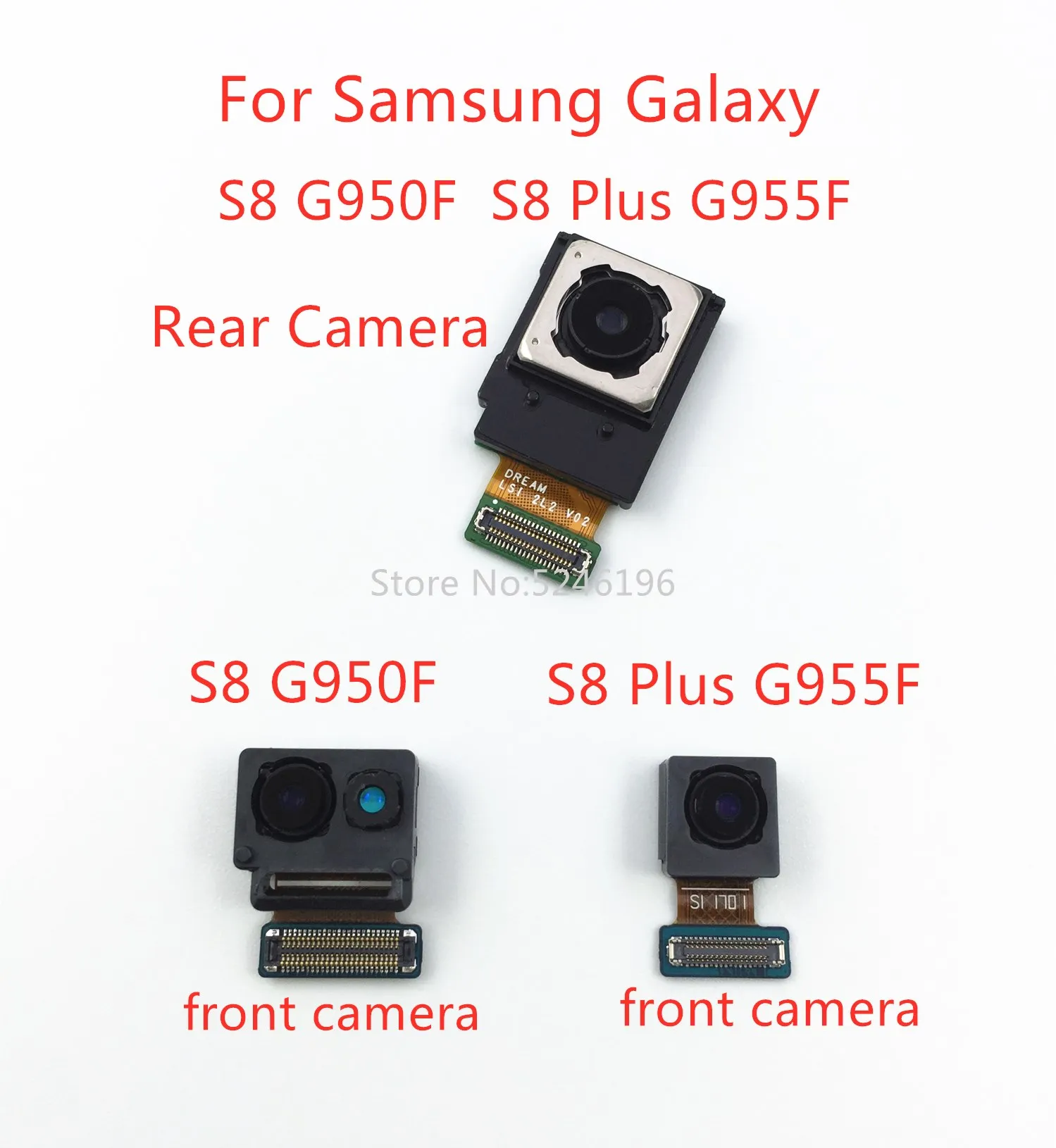 

Back big Main Rear Camera front camera Module Flex Cable For Samsung Galaxy S8 G950F G950FD S8 Plus S8+ G955F G955FD Replace.