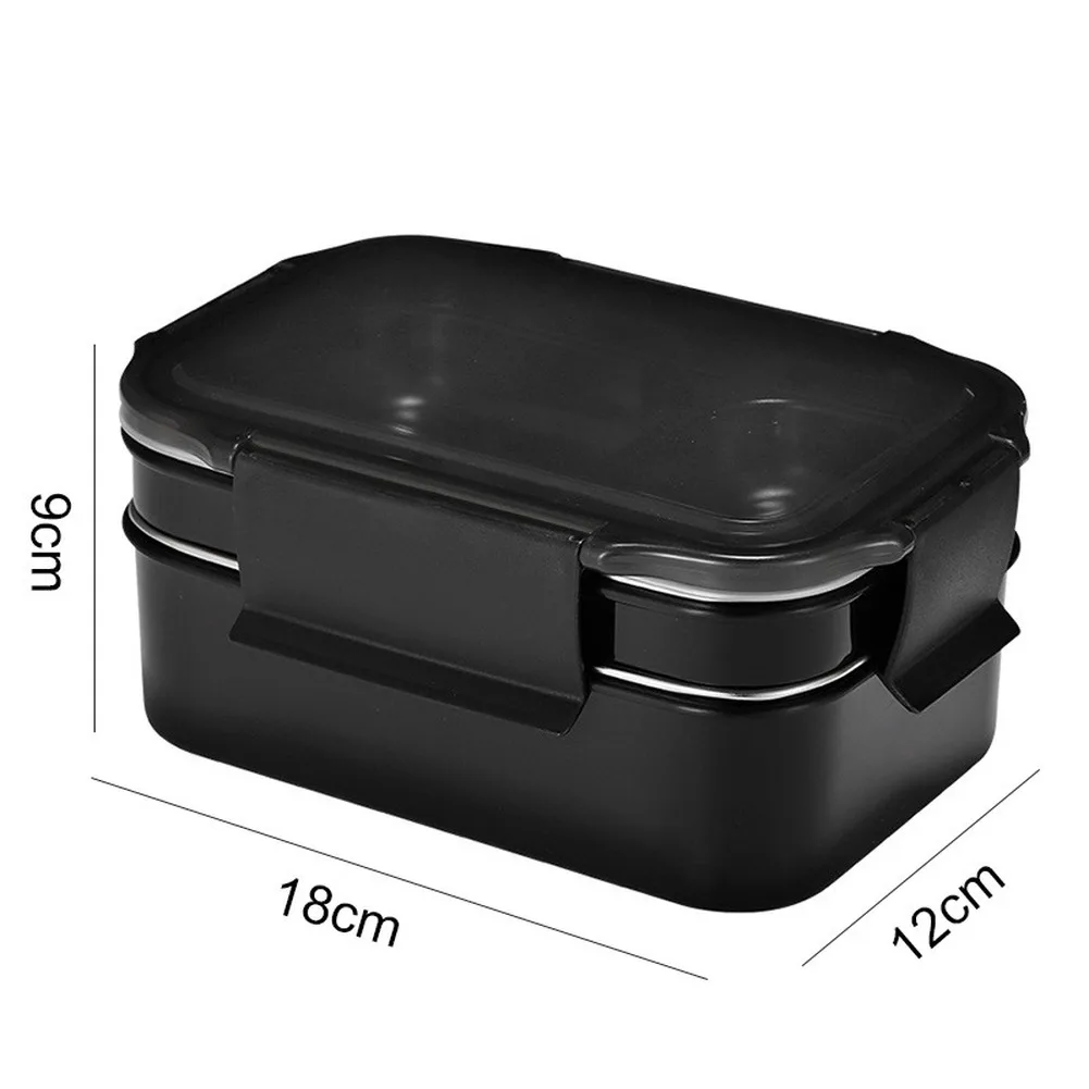 Японские детские зеркальные двухслойные контейнеры для еды из нержавеющей стали