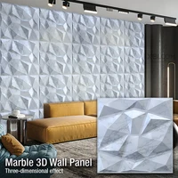12PCS 50x50cm Marble 3D wall panel Stone pattern wall tiles 3D wall stickers living room wallpaper Waterproof Bathroom Kitchen
