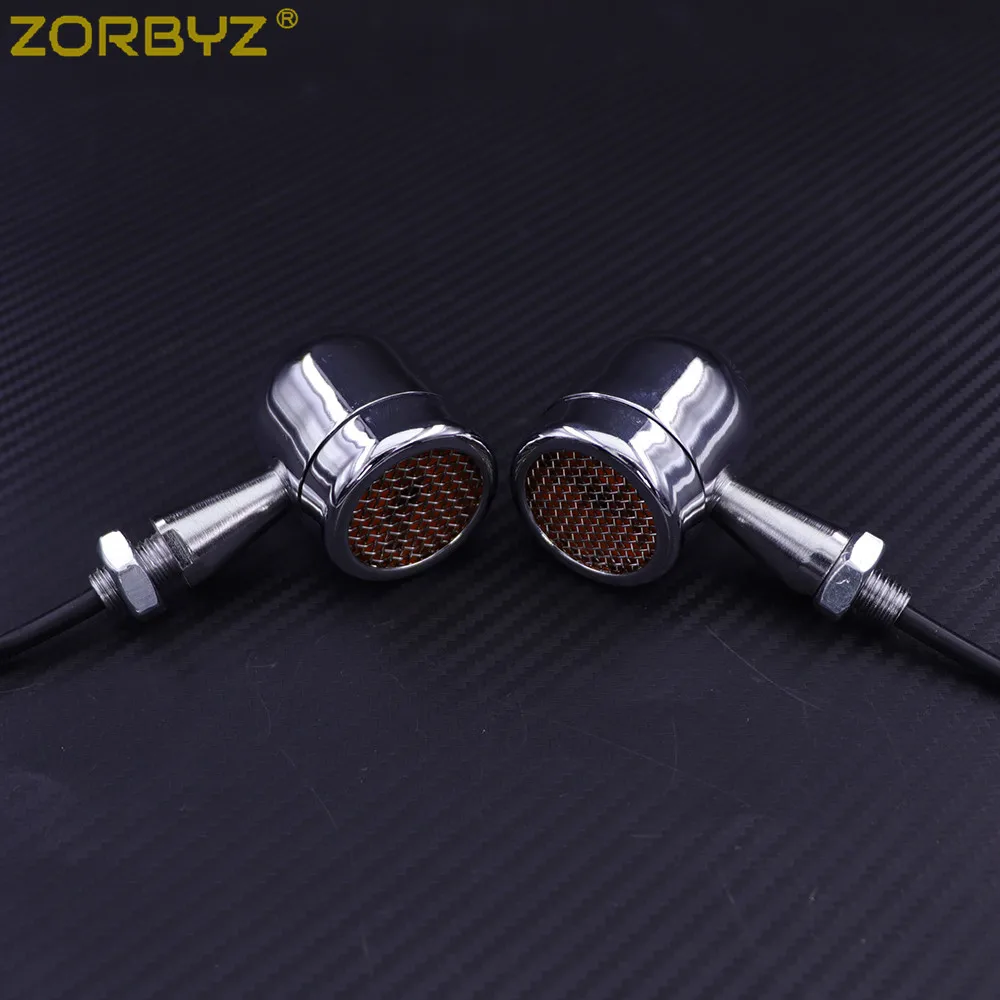 ZORBYZ 1 пара металлических мотоциклетных хромисветодиодный светодиодных