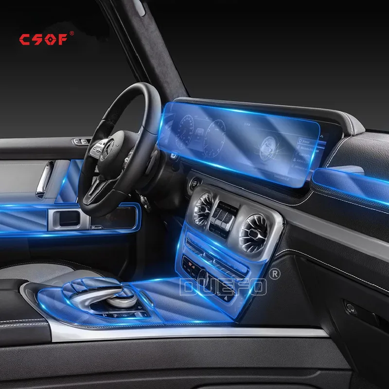 

For Mercedes Benz G-Class W463 G350 G500 G63 2019-2022 Car Interior Center console Transparent TPU Protective film Anti-scratch
