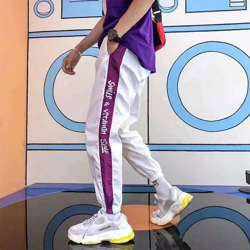 Мужские тренировочные брюки джоггеры с боковыми полосками 2020 шаровары Мужская