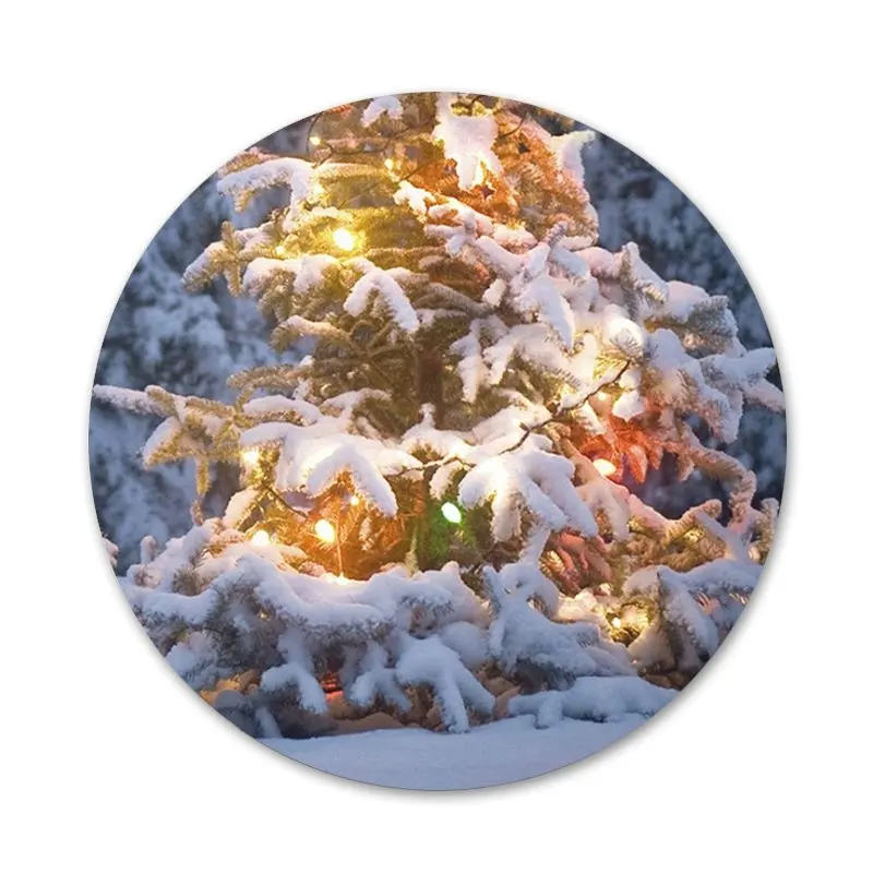 58 мм Рождественские Зимние значки украшения броши металлические для одежды