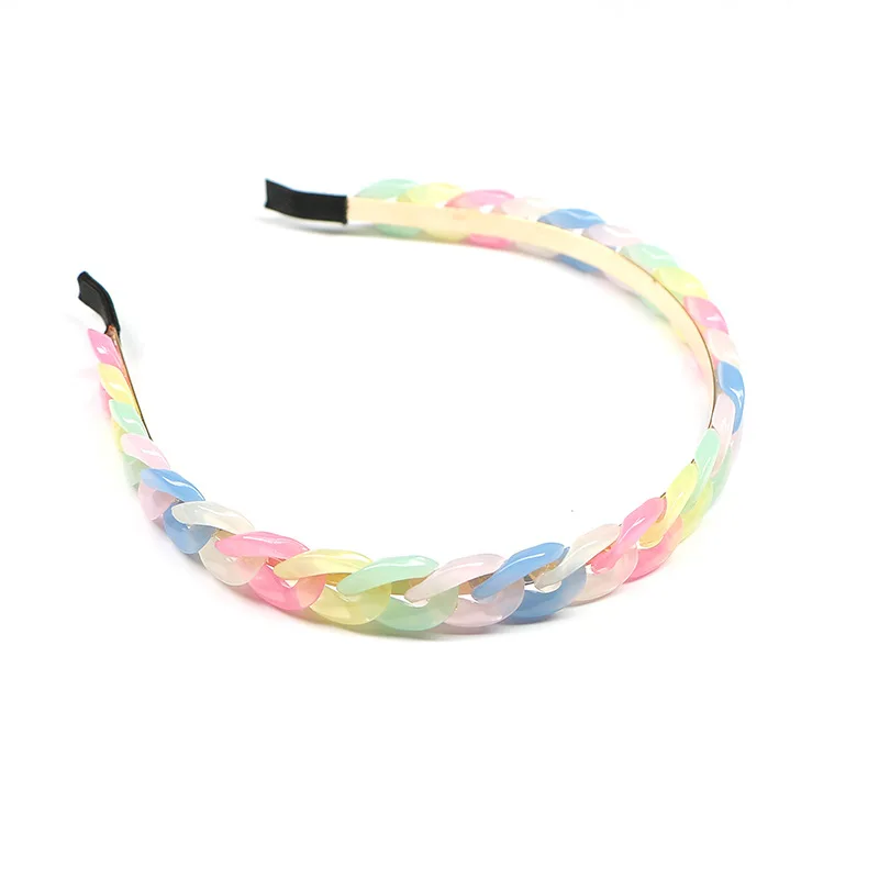 

Весной и летом новый ободок, желейного Цвета Смола цепи повязка на голову, hairhoop