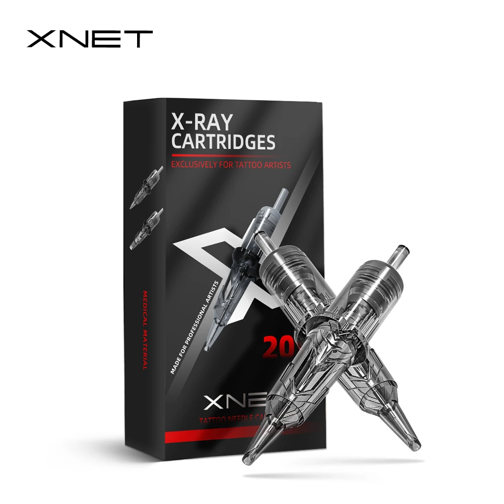 

XNET X-RAY Cartridge Tattoo Needles RL Round Liner Disposable Sterilized Safety Tattoo Needle for Cartridge Machines Grips 20pcs