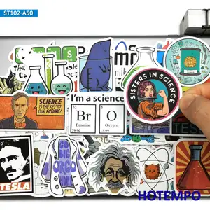 50 шт. Научная лаборатория химический математический символ забавные наклейки для детей игрушки телефон ноутбук Скрапбукинг тетрадь гитара автомобильная наклейка