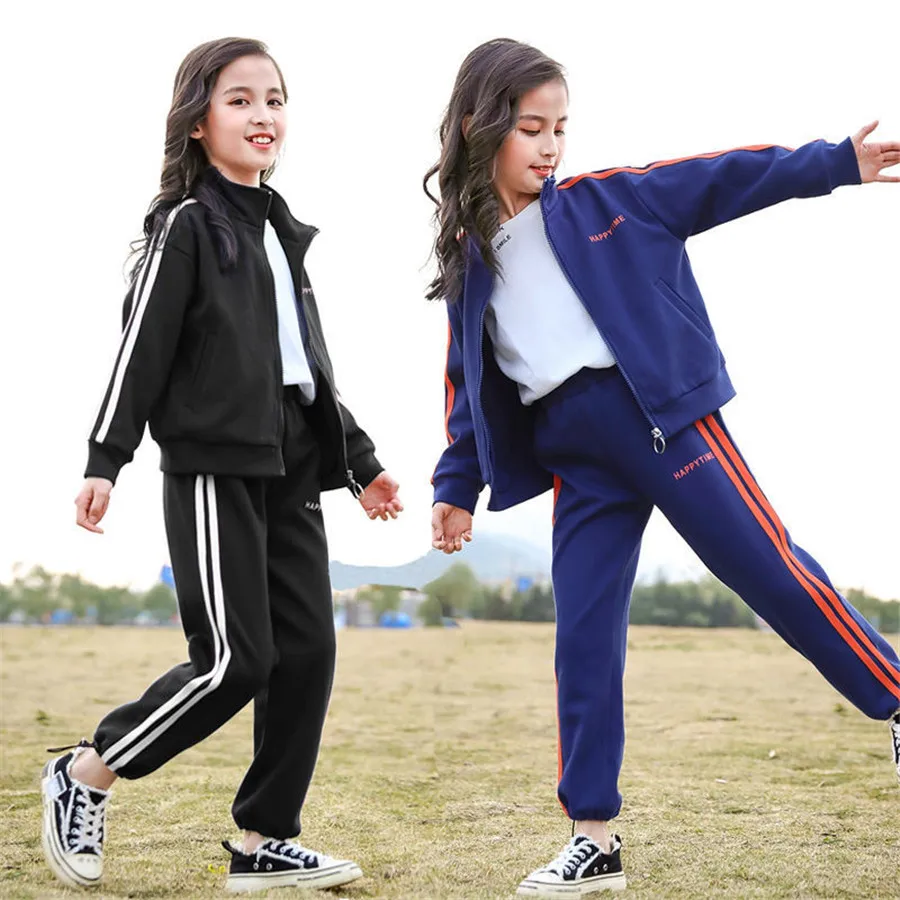 Комплект одежды для девочек весна-осень 2020 спортивный костюм с длинными рукавами