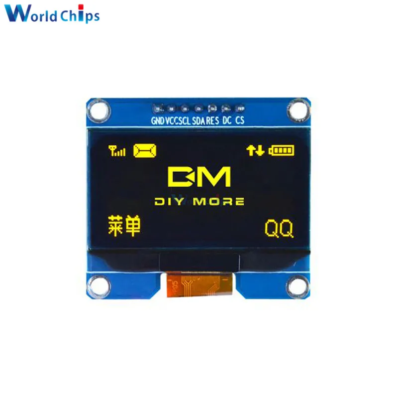 1,54 дюймов PM 5PIN/7PIN Белый Синий Желтый oled-модуль IIC I2C интерфейс 128x64 экран дисплея SSD1309 SPD0301 Драйвер IC 3,3-5 В