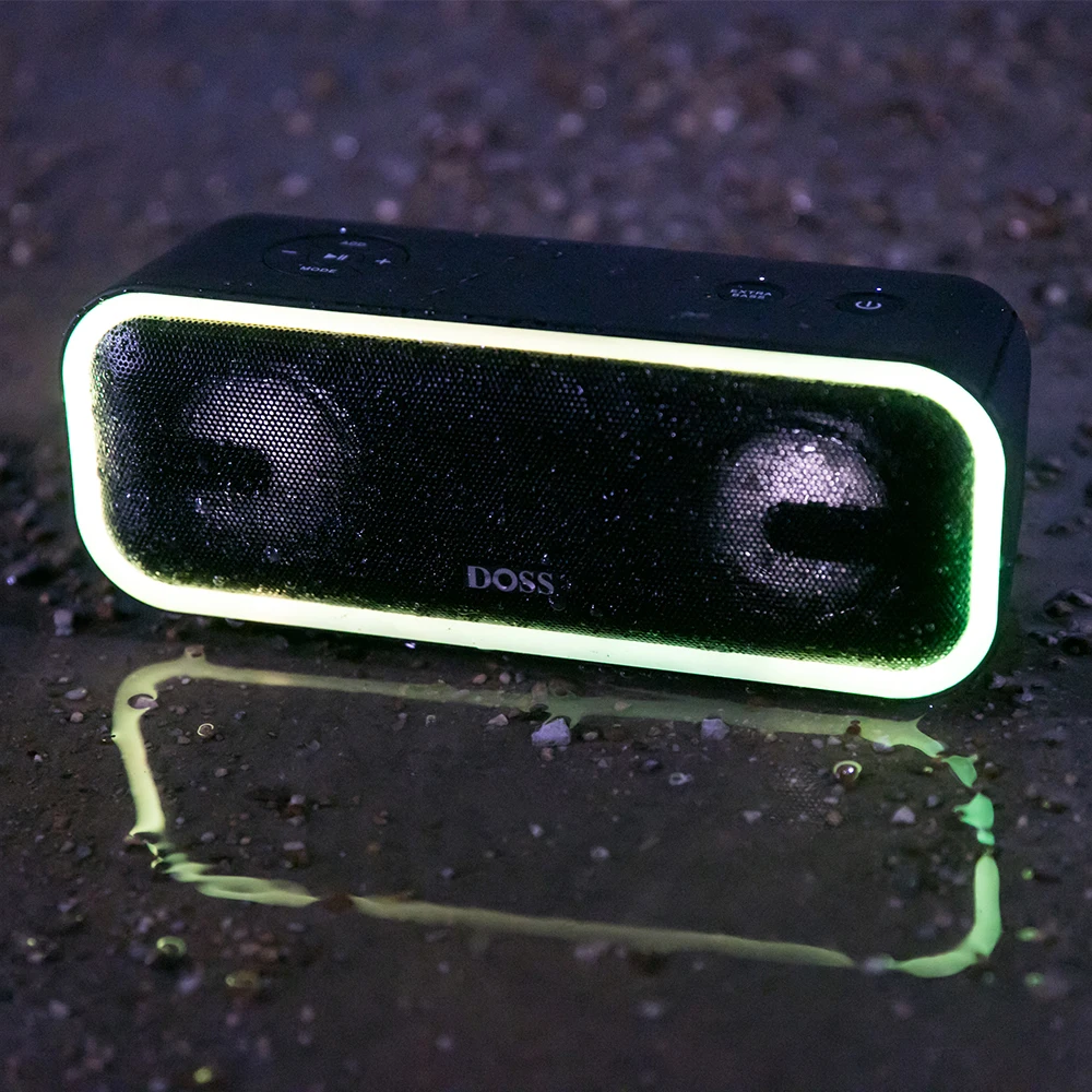 DOSS SoundBox Pro+ TWS беспроводной bluetooth-динамик 24 Вт впечатляющий звук с глубокими басами смешанные цветные огни настоящий стерео звук