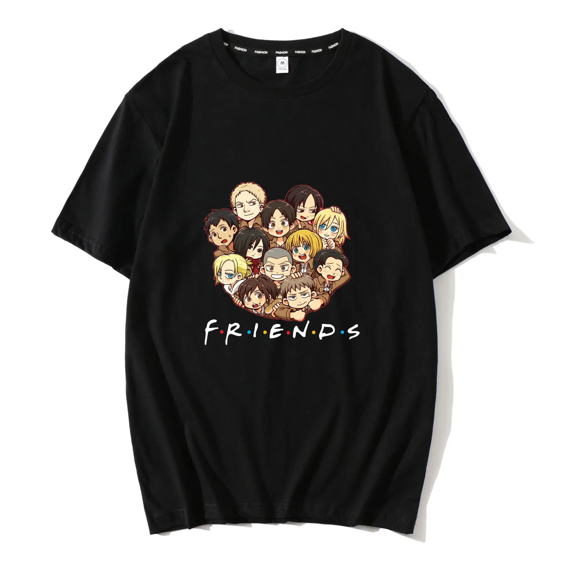

New Anime Friends Print T-shirt Summer Top Men's Short Sleeve Shirt Cotton Cartoon Street Fashion T-shirt XS-2XL