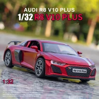132 audi r8 v10 plus supercar alloy car diecasts toy vehicles sound light collection car gifts for children free shipping