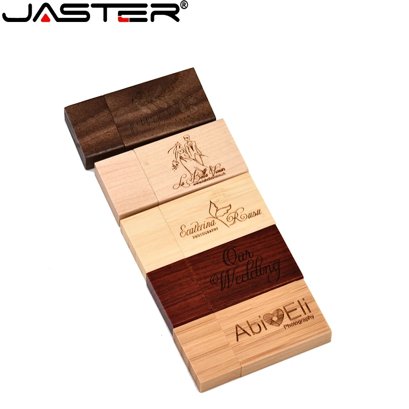 Usb флеш накопитель JASTER деревянный с логотипом на заказ 4/8/16/32/64 ГБ|USB