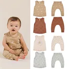 Детская Хлопковая футболка и штаны Rylee, для мальчиков и девочек