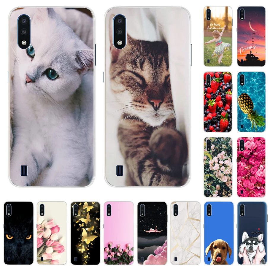 

For Samsung Galaxy A01SM-A015F/DS Cases Silicone Soft TPU Painted Back Cover For Funda Samsung A01 SM-A015M/DS Phone Case 5.7"
