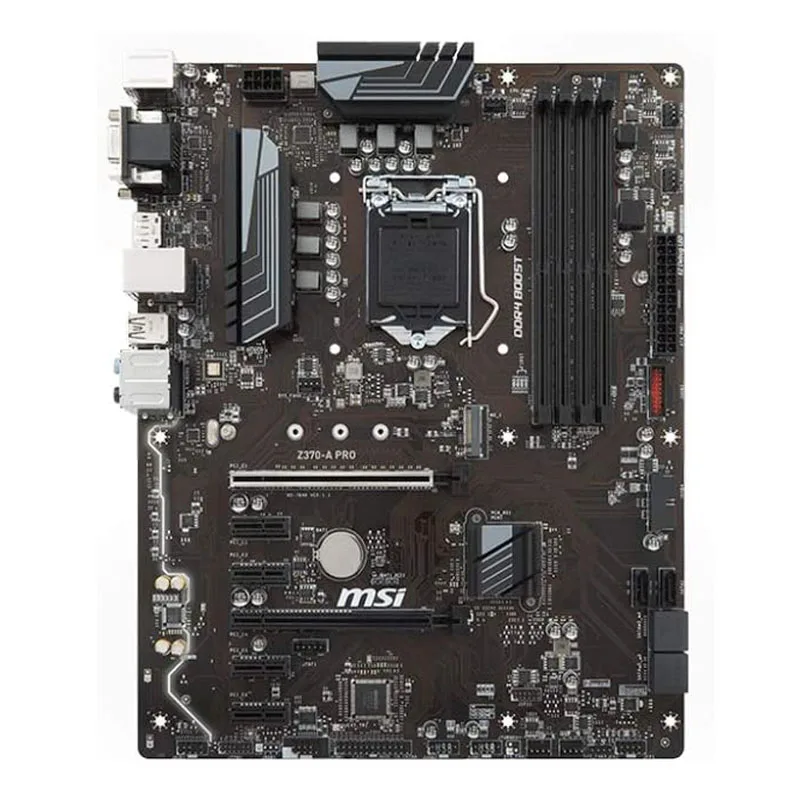 

Z370-A PRO For MSI LGA 1151 Intel Z370 Desktop Motherboard DDR4 64GB USB3.1 SATA3 Core i7 i5 i3 CPU used gaming pc motherboard