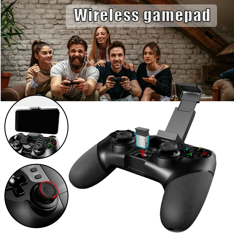 

Портативный геймпад, совместимый с Bluetooth, Usb-зарядкой, джойстик, игровой контроллер с беспроводным приемником, геймпад