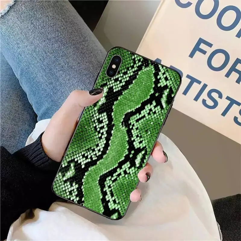 

Vintage snake skin Phone Case for iPhone 11 12 pro XS MAX 8 7 6 6S Plus X 5S SE 2020 XR mini