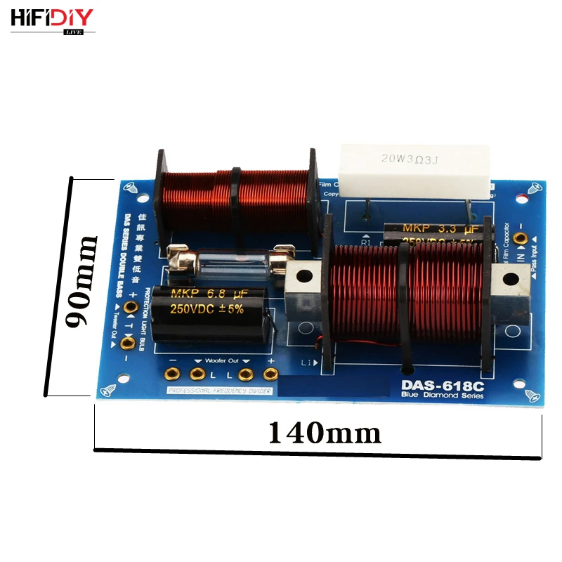HIFIDIY DAS-618C 2Way 3 динамик (твитер + средний бас бас) Профессиональный s аудио кроссовер
