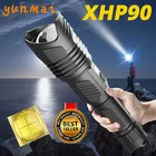 Фонарик XHP90, светодиодный, мощный xhp70.2, самый мощный фонарь 26650 usb, xhp70, xhp50, фонарь 18650, охотничий ручсветильник