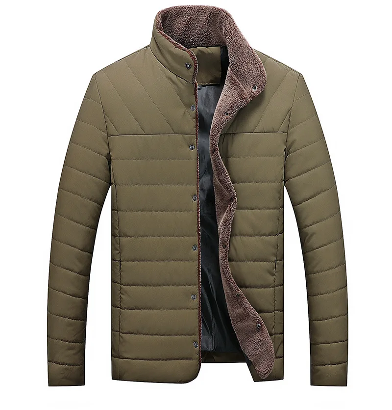 

Autumn Jacket Men Casual Bubble Jacket Cotton Padded Coat Stand Collar Slim Fit Men Fashion Outwear Coat Fall Clothes Male 2020