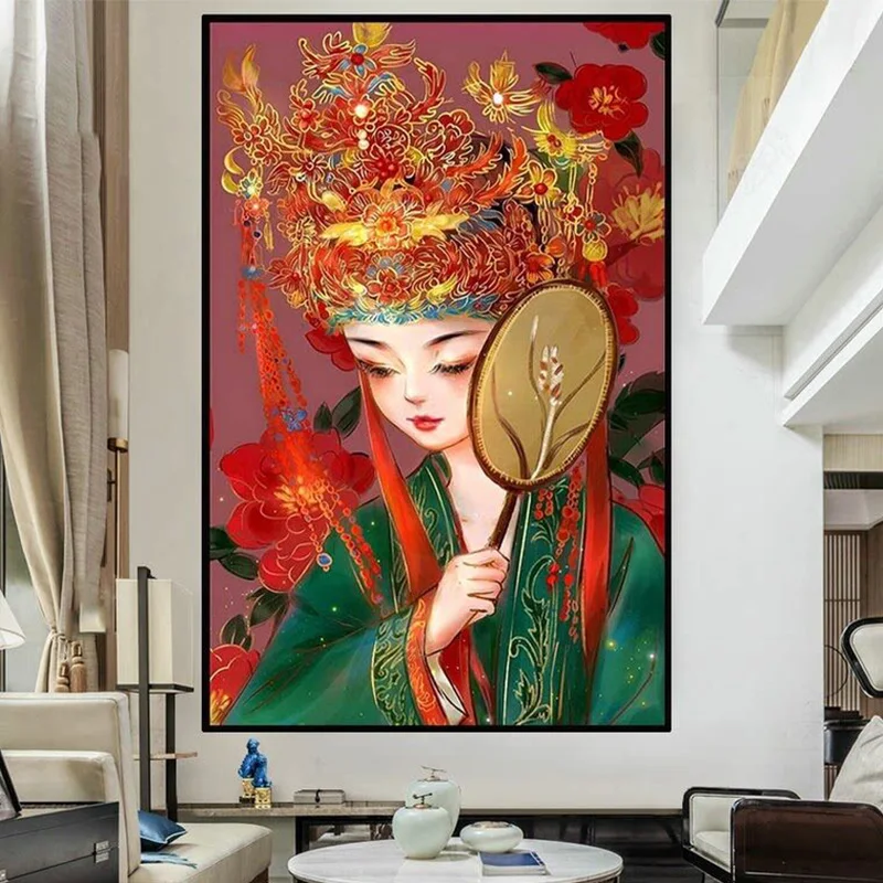 

5D DIY Girl Diamond Painting Cross Stitch Full Square Round Embroidery Colorful Handmade Home Room Wall Decor Craft