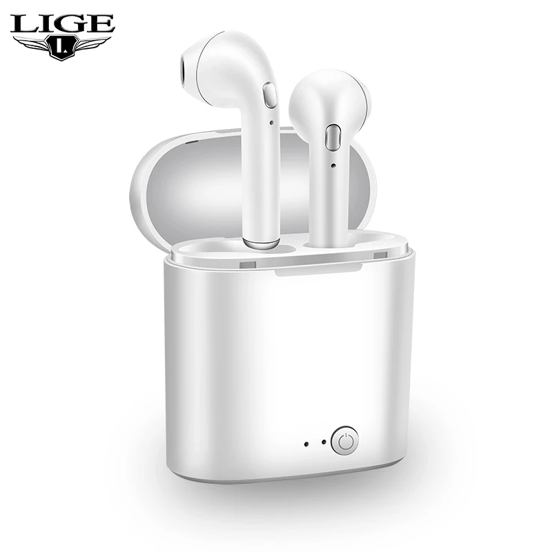 Беспроводные наушники LIGE TWS с зарядным устройством игровая гарнитура басами