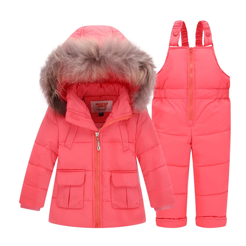 

2020 winter jumpsuit for children Baby girl jacket Toddler boys Down Coats + Overalls child bodysuit Kids Snowsuit Girls Jacket