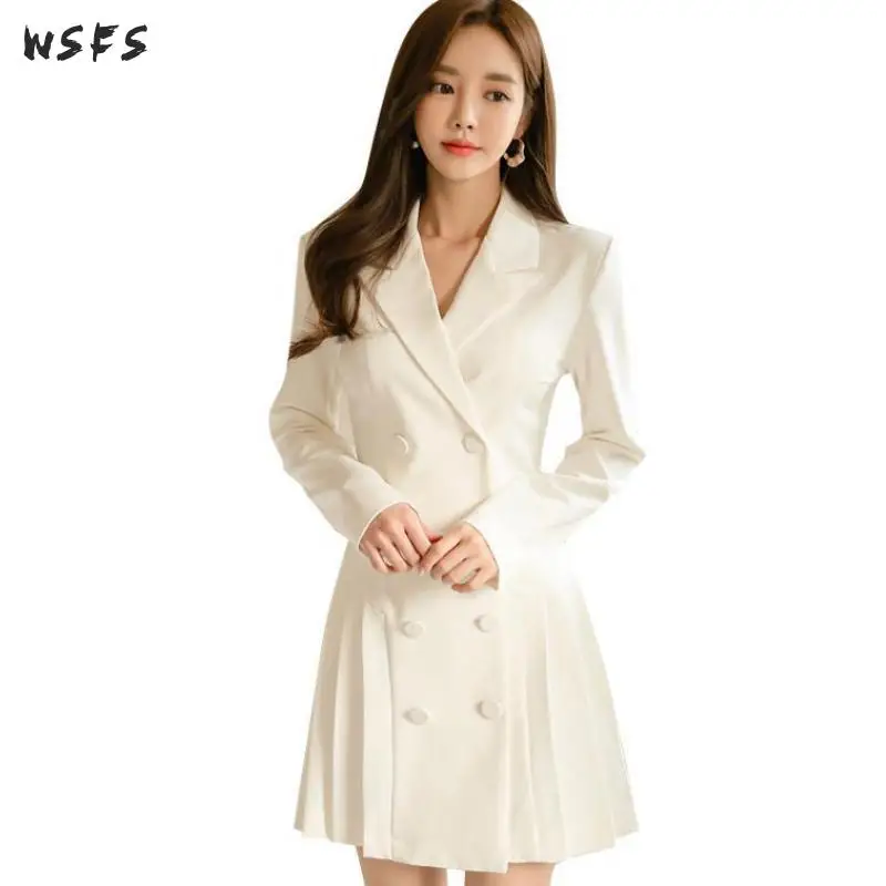 Элегантное весеннее платье женский костюм белые женские платья Бандажное