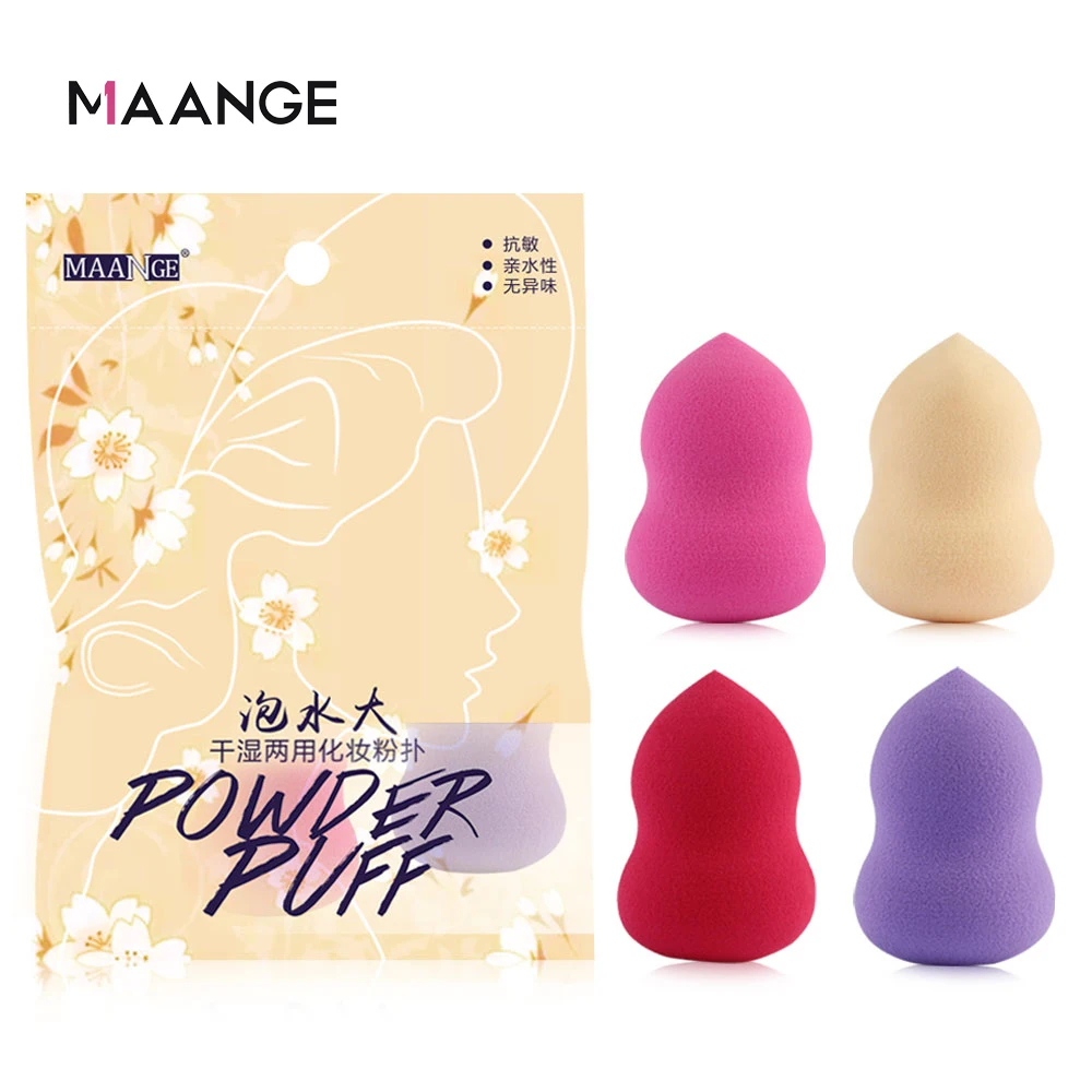 4 шт. пуховка для макияжа в форме капли воды смешивание губок |