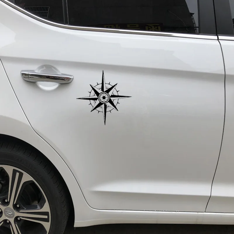 YJZT 16 см * 2 семейный автомобиль путешествия Sdventure компас наклейка Модные виниловые