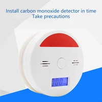 co smoke alarm high sensitive home security 85db warning lcd independent co gas sensor poisoning detector nitric oxide alarm