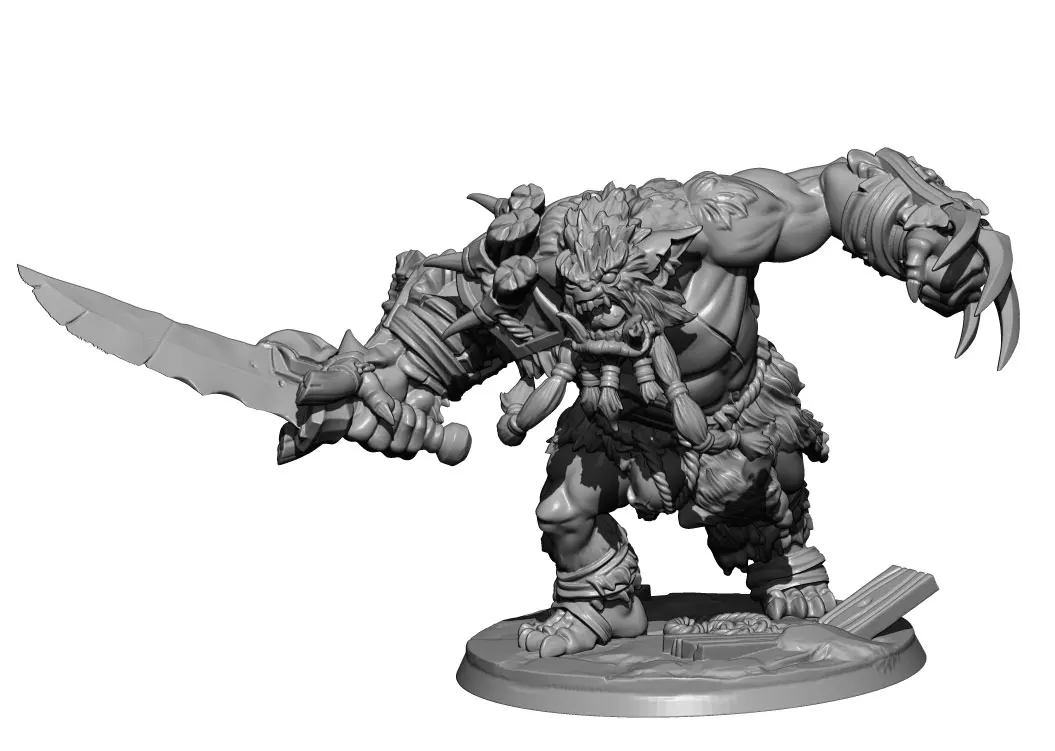 

1/32 56mm Resin Model The Monster Figure Unpainted DW-033