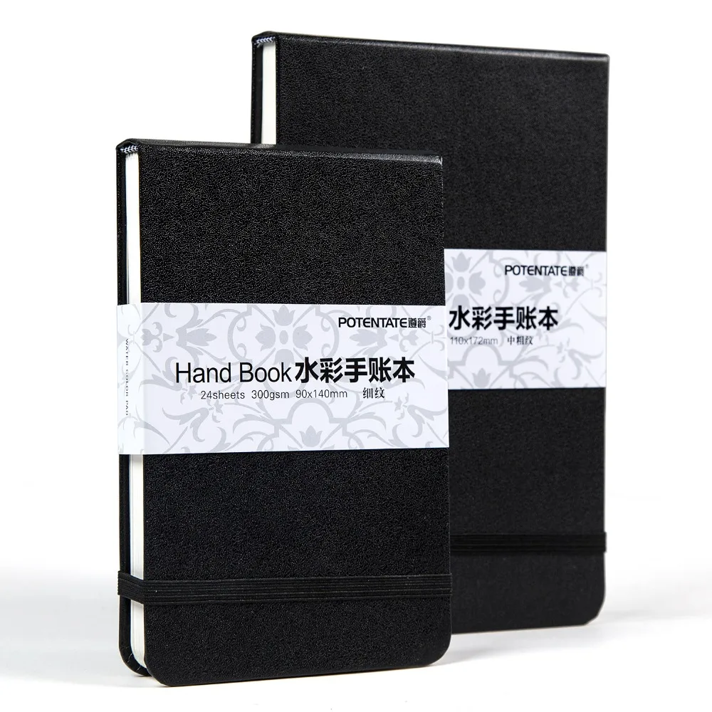 

Watercolor Hand Ledger Book POTENTATE Watercolor Paper 300gsm Pad Sketch Stationery Notebook Drawing Travel Marker Sketch Paper