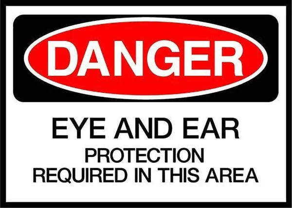 

Eye/Ear Protection Required in This Area Danger Tin Sign art wall decoration,vintage aluminum retro metal sign,