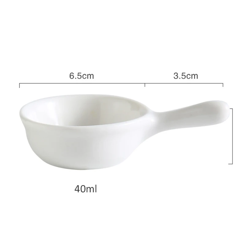 

Soy Sauce Vinegar Dish Seasoning Ceramic Hand-held Dish Color Glaze