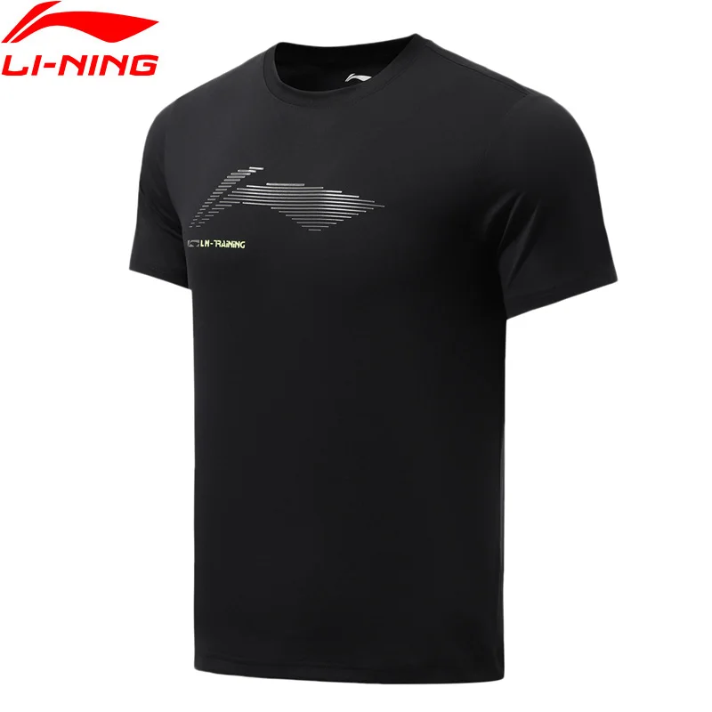 Мужская футболка Li Ning для тренировок в тренажерном зале дышащая Спортивная из 100%