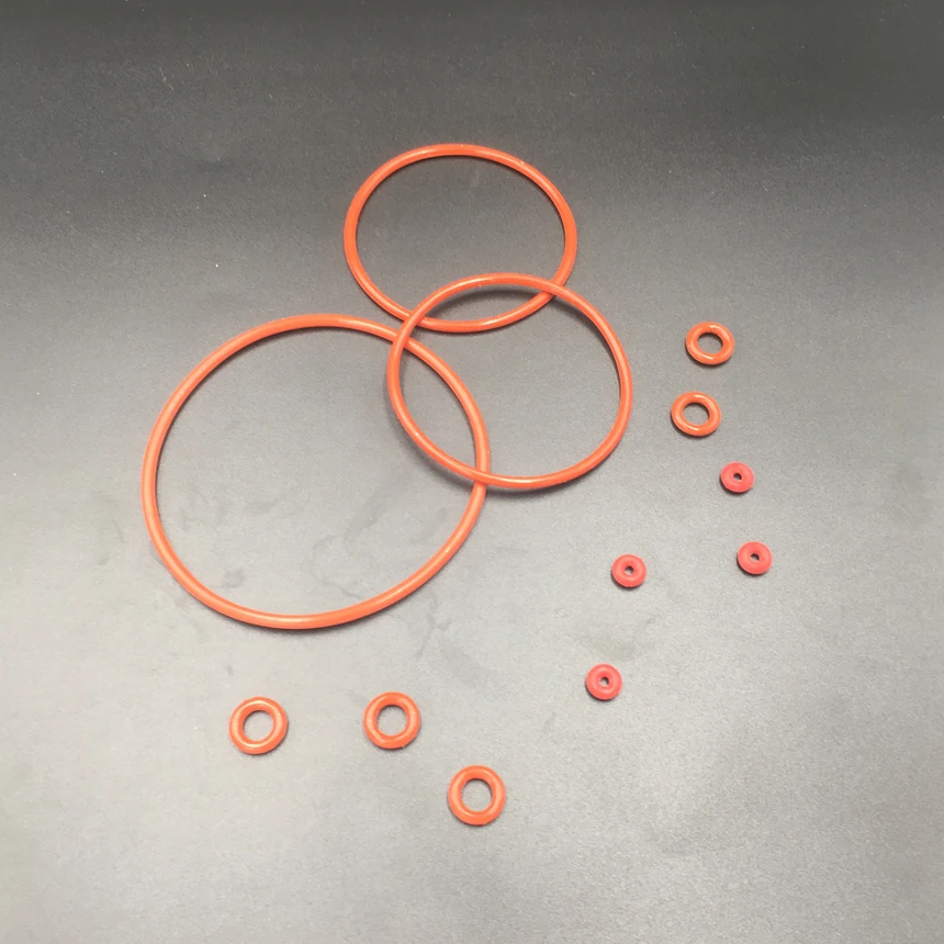 

46mm 47mm 48mm 49mm 50mm 52mm 53mm Outside Diameter OD 2mm Thickness Red White VMQ Silicone Rubber Seal Washer O Ring Gasket